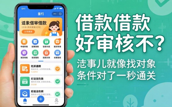 app借款软件好审核不？这事儿就像找对象，条件对了一秒通关