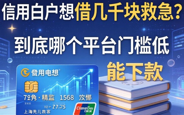 信用白户想借几千块救急，到底哪个平台门槛低点能下款？