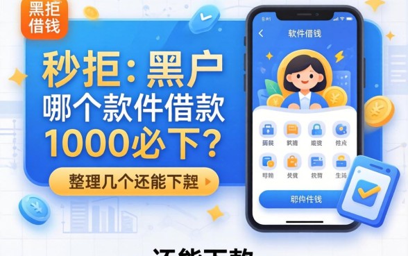 借钱秒拒的黑户哪个软件借款1000必下？整理几个还能下款的