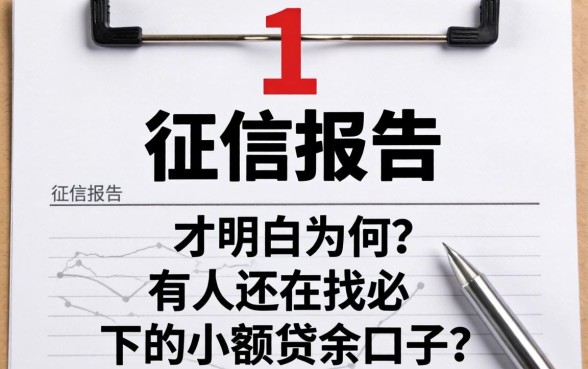 我看征信报告0上面是1，才明白为何有人还在找必下的小额贷款口子