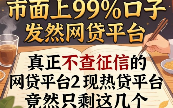 我翻遍了市面上99%的口子，发现真正不查征信的网贷平台竟然只剩这几个