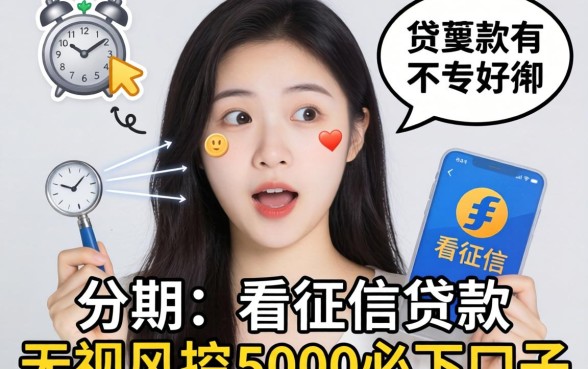 我试了那些可以分期不看征信的贷款和无视风控5000必下口子，结果有点意外