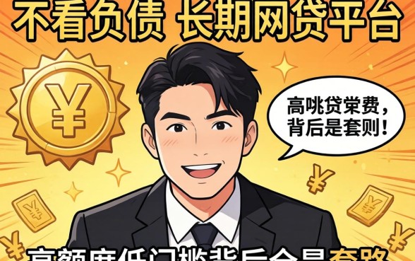 我试了那些号称不看负债的长期网贷平台,发现高额度低门槛背后全是套路