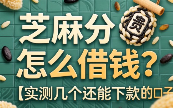 2026芝麻分怎么借钱？实测几个还能下款的口子