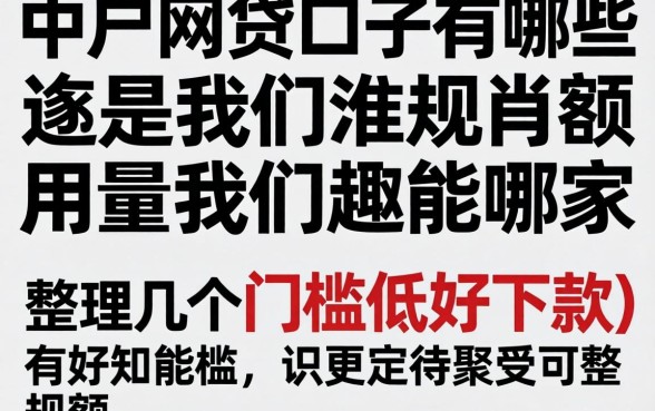 无视黑白户的网贷口子有哪些?整理了几个门槛低好下款的