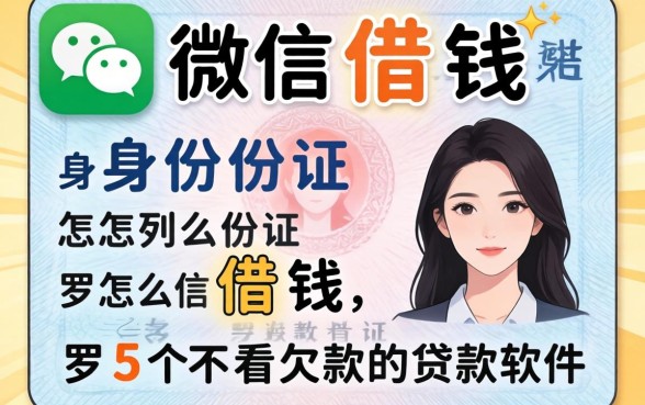 微信借钱身份证怎么借钱,罗列5个不看欠款的贷款软件