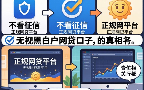 我试了五款不看征信的正规网贷平台，发现无视黑白户网贷口子的真相和你想的不一样