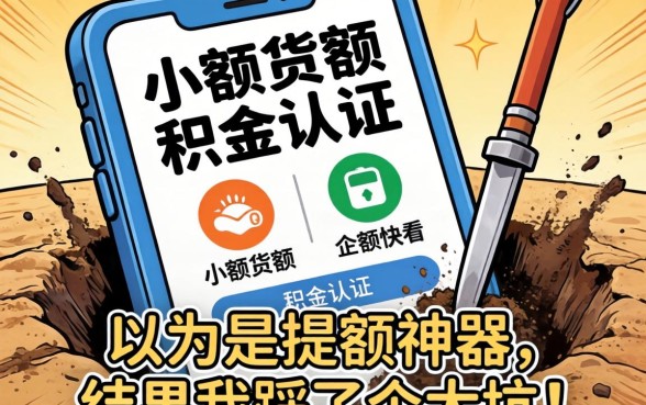 小额贷款公积金认证：以为是提额神器，结果我踩了个大坑