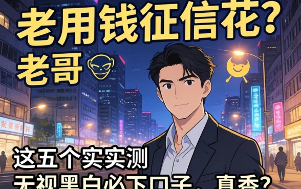 急用钱征信花?老哥深夜实测这五个无视黑白必下口子,真香!
