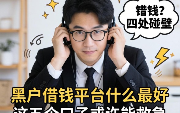 急需用钱却四处碰壁？黑户借钱平台什么最好，这五个口子或许能救急