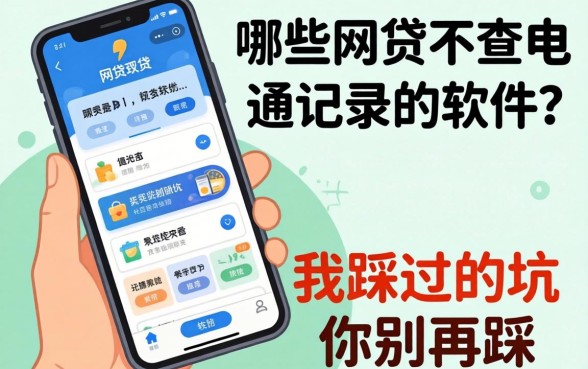 黑户哪些网贷不查通话记录的软件？我踩过的坑你别再踩