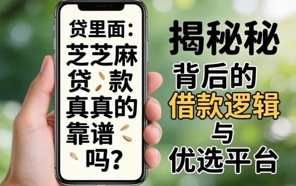 手机贷里面的芝麻贷款真的靠谱吗？揭秘背后的借款逻辑与优选平台