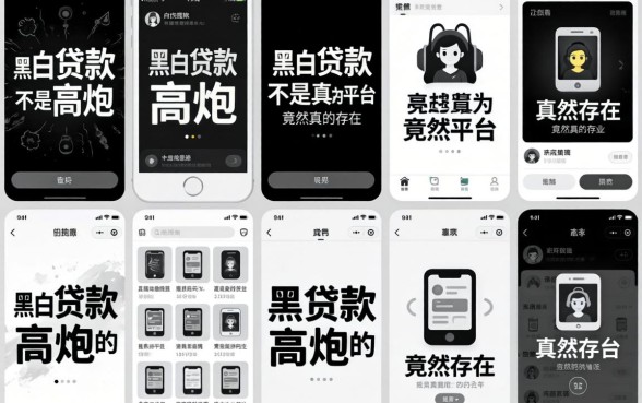 我试了十几个平台,发现黑白贷款不是高炮的平台竟然真的存在