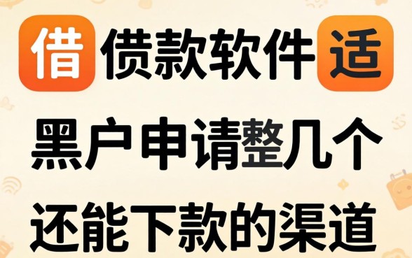 哪个借款软件适合黑户申请？整理了几个还能下款的渠道
