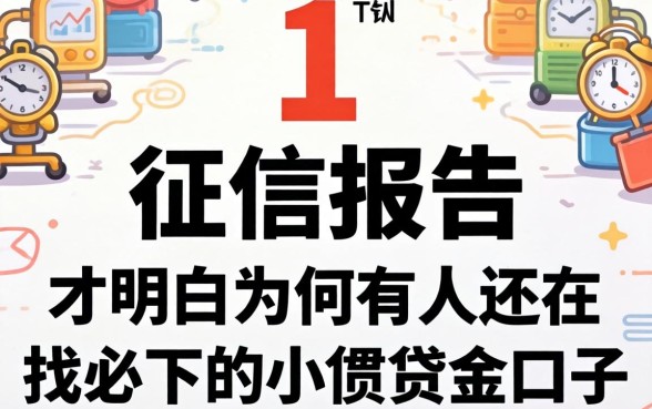 我看征信报告0上面是1，才明白为何有人还在找必下的小额贷款口子