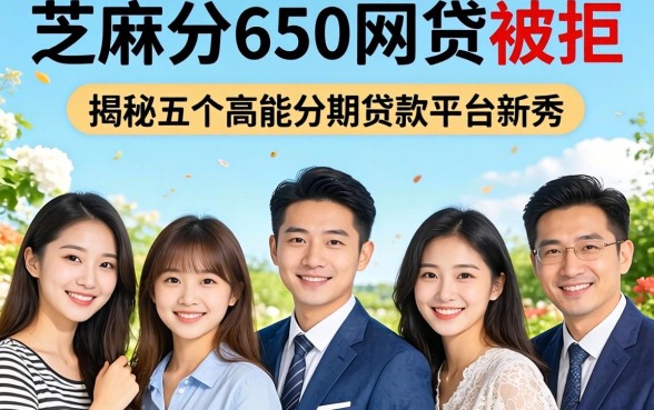 芝麻分650网贷被拒，揭秘五个高能分期贷款平台新秀