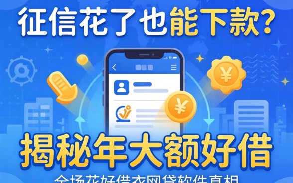 我征信花了也能下款?揭秘2026年大额好借的网贷软件真相