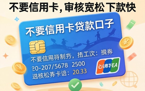 盘点几个不要信用卡的贷款口子,审核宽松下款快