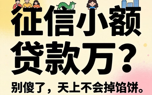 无征信小额贷款万？别傻了，天上不会掉馅饼