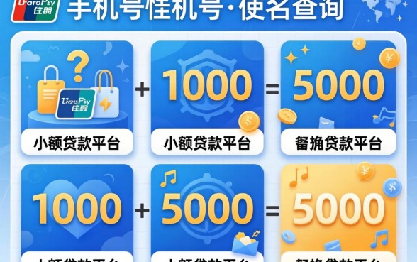 支付宝手机号实名查询，整理5个1000至5000的小额贷款平台