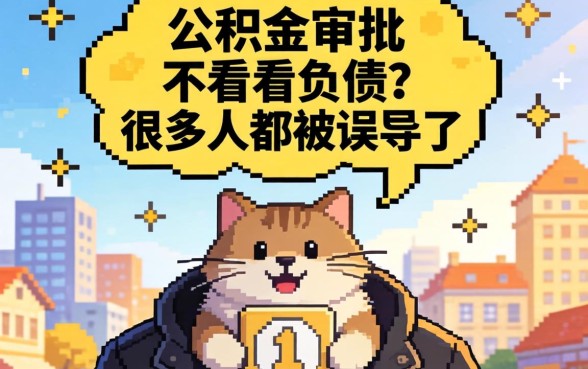 纯公积金审批看不看负债?很多人都被误导了