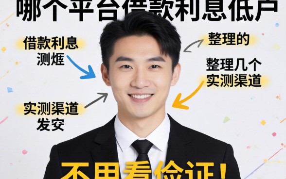 黑户哪个平台借款利息低不用看征信的？整理几个实测渠道