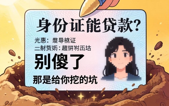 光凭身份证能贷款？别傻了，那是给你挖的坑