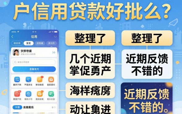 白户信用贷款好批么？整理了几个近期反馈不错的平台