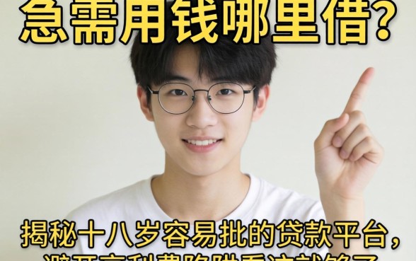 刚满十八岁急需用钱哪里借?揭秘十八岁容易批的贷款平台,避开高利贷陷阱看这就够了