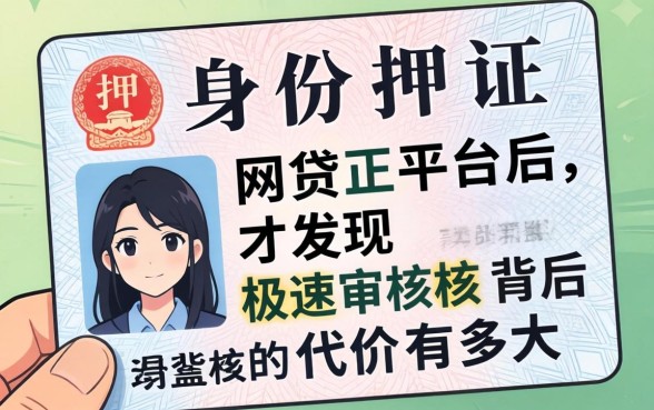 我把身份证押给网贷平台后，才发现极速审核背后的代价有多大