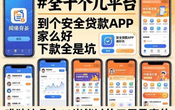 我试了十几个平台，发现安全的贷款app哪家好下款全是坑，唯独这几个18岁能过的口子是真的