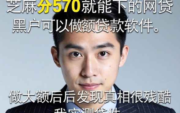 芝麻分570就能下的网贷和黑户可以做大额贷款软件,我实测后发现真相很残酷
