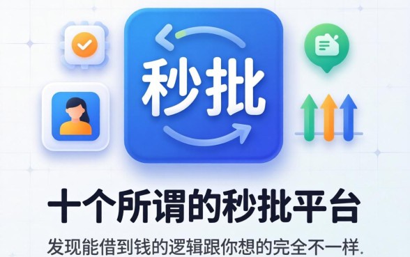 我试了十几个所谓的秒批平台，发现能借到钱的逻辑跟你想的完全不一样