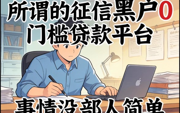 我试了那些所谓的征信黑户0门槛贷款平台,发现事情没那么简单