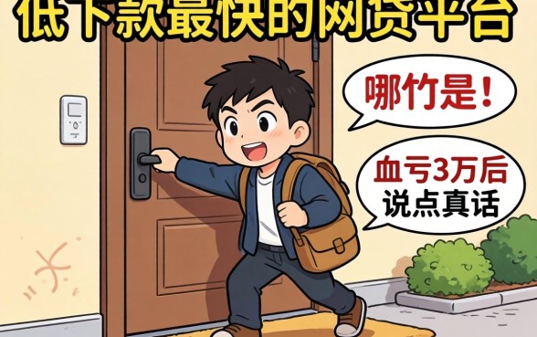 门槛低下款最快的网贷平台是哪个？我血亏3万后说点真话