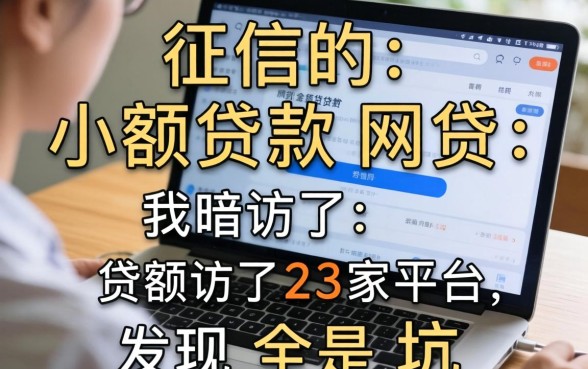 不上征信的小额贷款网贷：我暗访了23家平台，发现全是坑