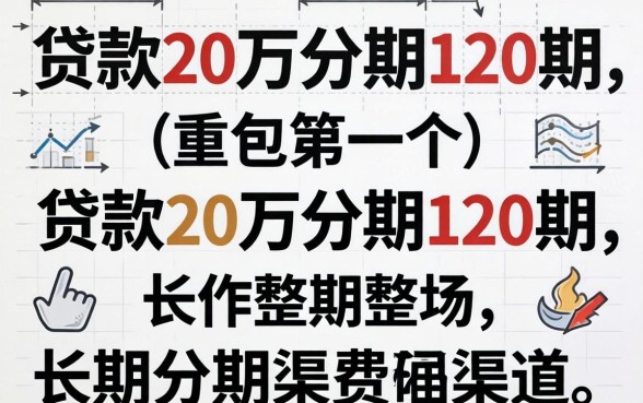 在哪里可以贷款20万分期120期？整理几个长期分期渠道