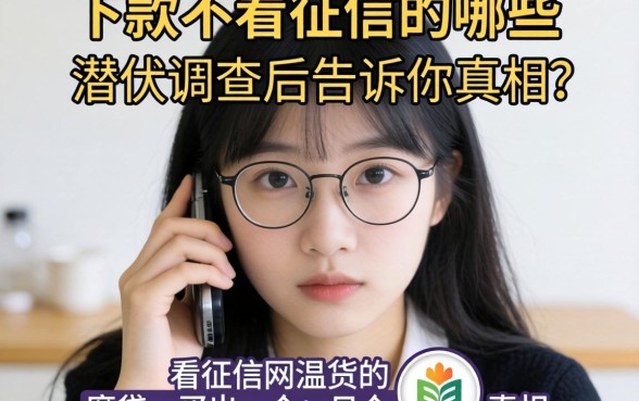 能秒下款不看征信的网贷有哪些？我潜伏调查后告诉你真相
