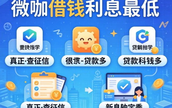 去哪借钱利息最低，枚举五个真正不查征信的贷款软件