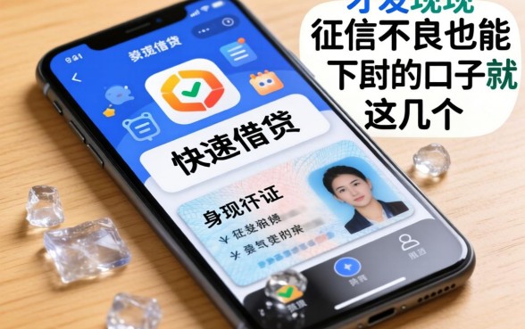 我翻烂了手机和身份证快速借钱app,才发现征信不良也能下的口子就这几个