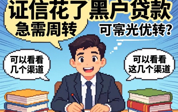 征信花了黑户贷款：急需周转的可以看看这几个渠道