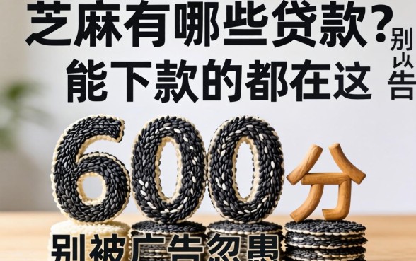 芝麻600分有哪些贷款？别被广告忽悠，能下款的都在这