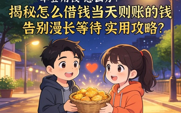深夜急需用钱怎么办？揭秘怎么借钱当天到账的钱，告别漫长等待的实用攻略
