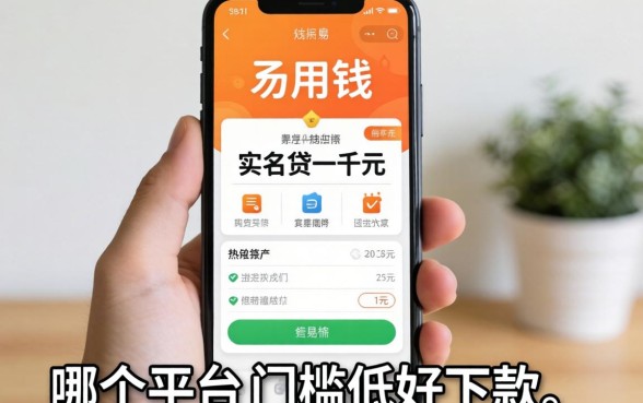 急用钱想手机实名贷一千元，哪个平台门槛低好下款？