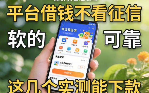 揭秘哪些平台能借钱不看征信的软件可靠，这几个实测能下款