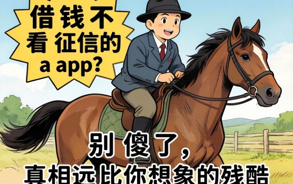 马上借钱不看征信的app？别傻了，真相远比你想象的残酷