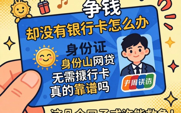 急需用钱却没有银行卡怎么办?身份证网贷无需银行卡真的靠谱吗?这几个口子或许能救急!