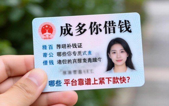 手头紧想用成年身份证帮我借钱?哪些平台靠谱且下款快?