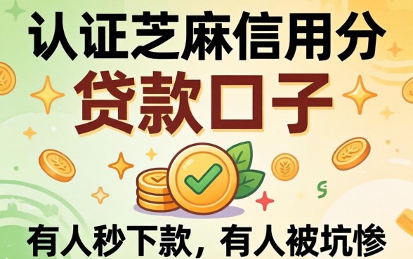 揭秘认证芝麻信用分的贷款口子：有人秒下款，有人被坑惨
