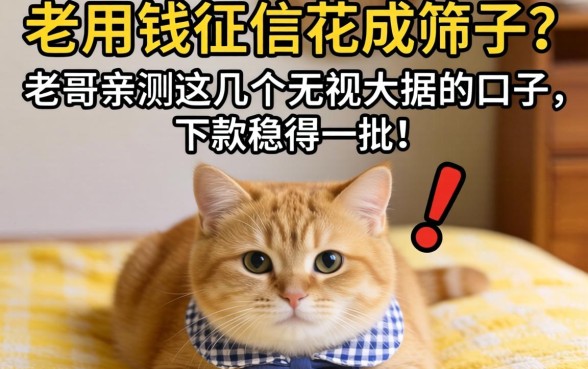 急用钱征信花成筛子?老哥亲测这几个无视大数据的口子,下款稳得一批!